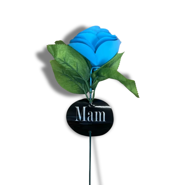 Personalised memory rose, with inscription